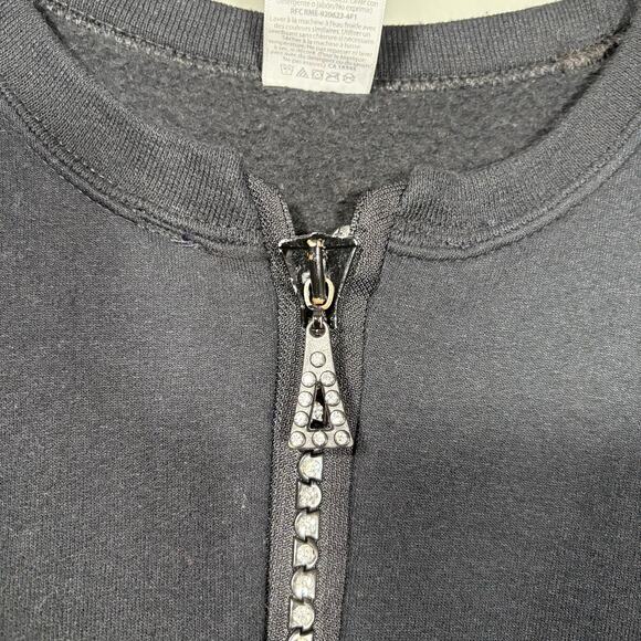 Women's Black Rhinestone Hummingbird Zip Up Fleece Jacket Sweatshirt - Size XL - Picture 4 of 6